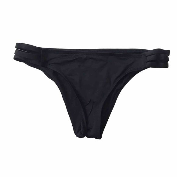 Mossimo Supply Co. Other - Mossimo Hipster Bikini Bottom Womens Size M Black Triple Ladder Sides Beach Pool